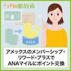アメックスのメンバーシップ・リワード・プラスでANAマイルにポイント交換してみた